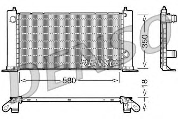 Радиатор охлаждения двигателя DENSO DRM09121