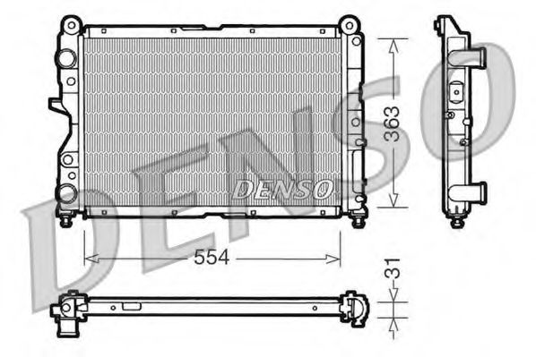 Радиатор охлаждения двигателя DENSO DRM09132