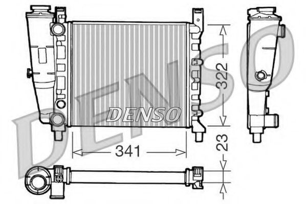 Радиатор охлаждения двигателя DENSO DRM09141