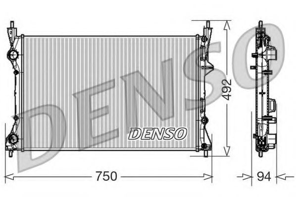 Радиатор охлаждения двигателя DENSO DRM09171