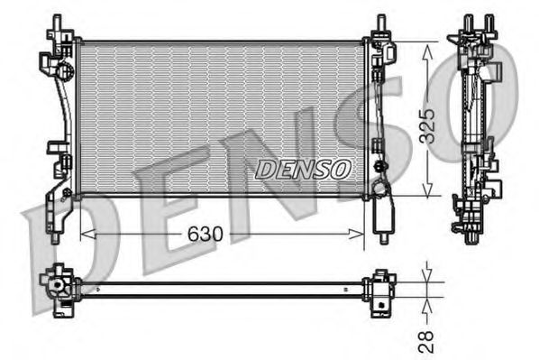 Радиатор охлаждения двигателя DENSO DRM09173
