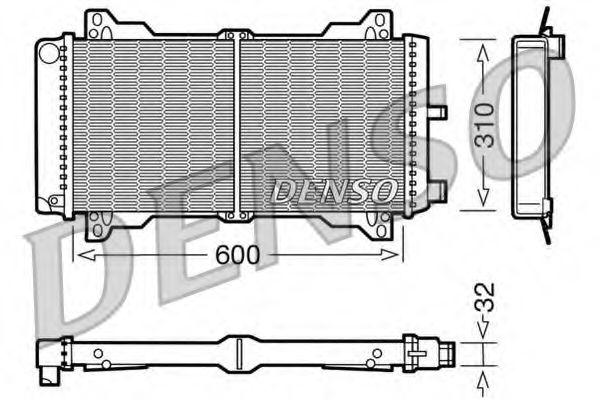 Радиатор охлаждения двигателя DENSO DRM10014