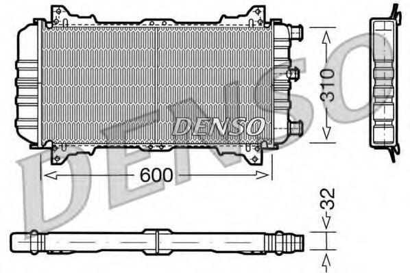 Радиатор охлаждения двигателя DENSO DRM10018