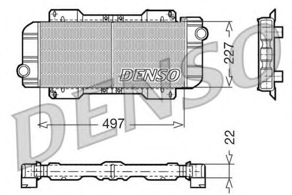 Радиатор охлаждения двигателя DENSO DRM10019