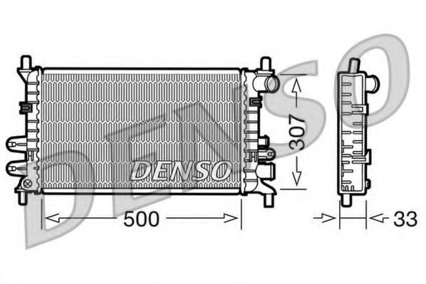 Радиатор охлаждения двигателя DENSO DRM10027