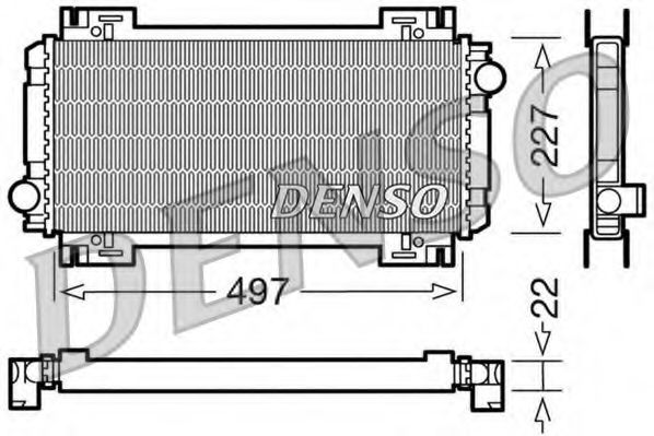 Радиатор охлаждения двигателя DENSO DRM10032