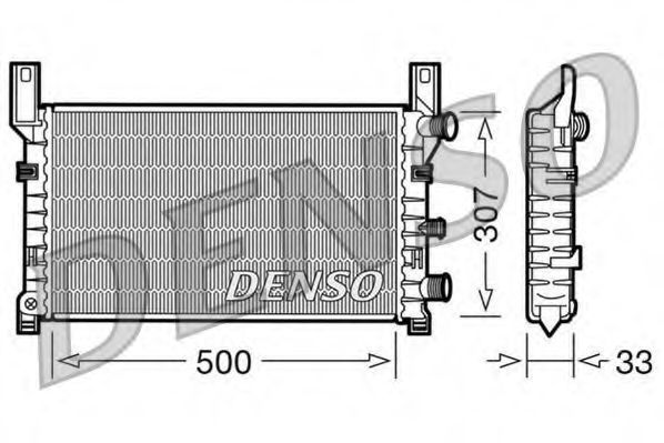 Радиатор охлаждения двигателя DENSO DRM10035