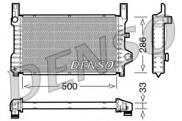 Радиатор охлаждения двигателя DENSO DRM10036