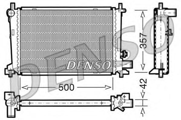 Радиатор охлаждения двигателя DENSO DRM10040