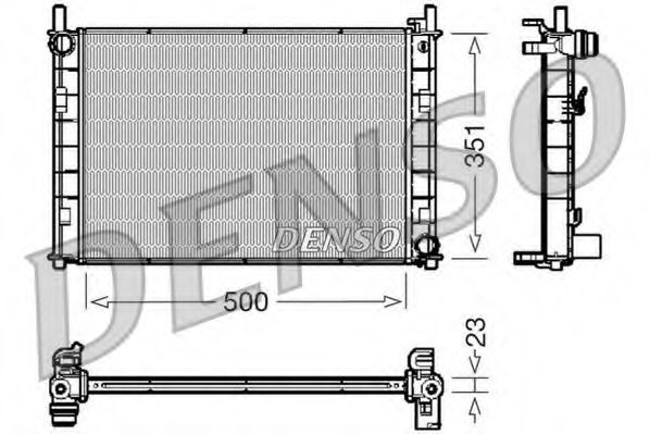 Радиатор охлаждения двигателя DENSO DRM10045