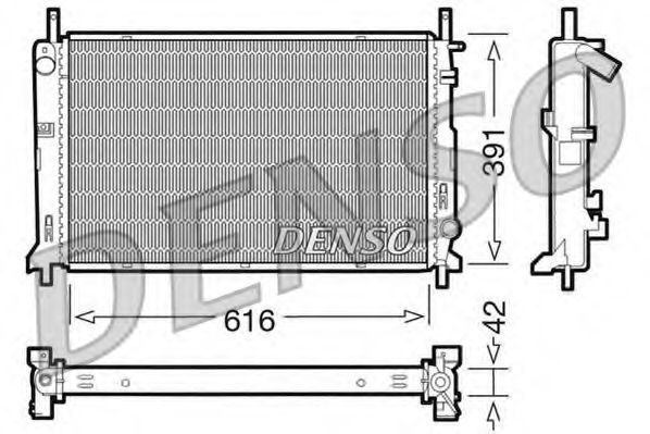 Радиатор охлаждения двигателя DENSO DRM10071
