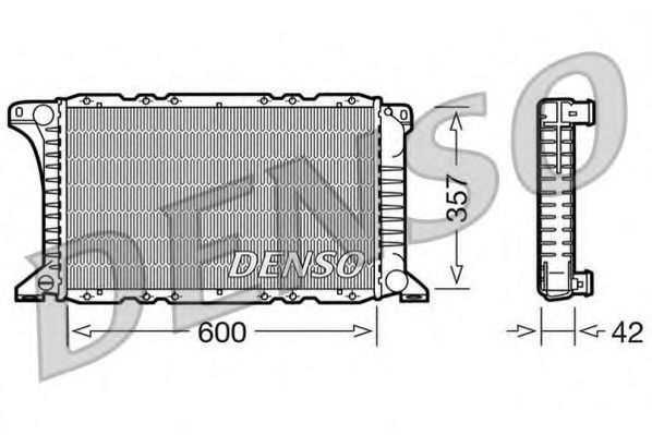 Радиатор охлаждения двигателя DENSO DRM10090