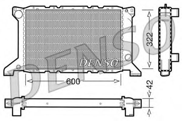 Радиатор охлаждения двигателя DENSO DRM10098