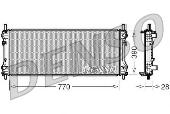 Радиатор охлаждения двигателя DENSO DRM10103