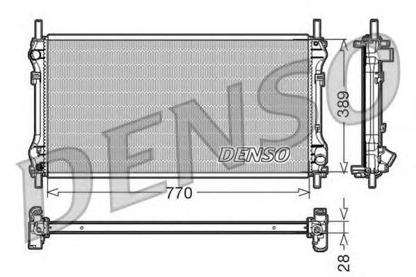 Радиатор охлаждения двигателя DENSO DRM10104