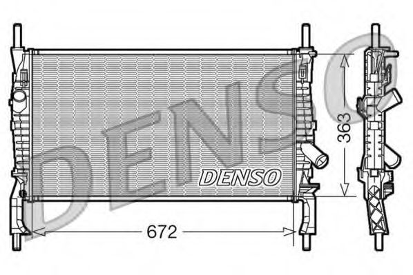 Радиатор охлаждения двигателя DENSO DRM10105