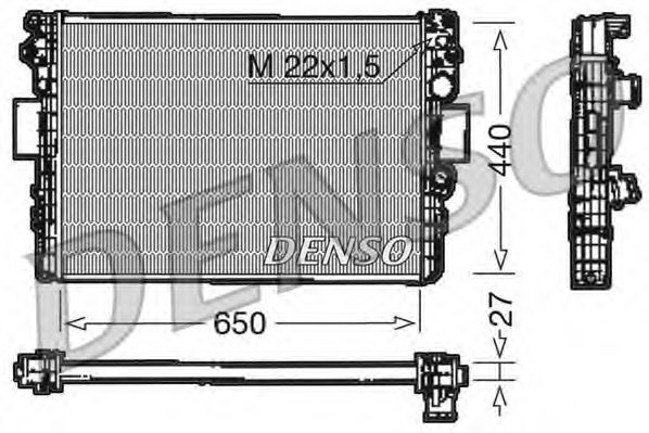 Радиатор охлаждения двигателя DENSO DRM12003