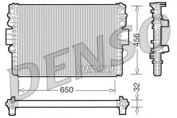 Радиатор охлаждения двигателя DENSO DRM12006