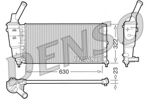 Радиатор охлаждения двигателя DENSO DRM13005