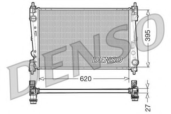 Радиатор охлаждения двигателя DENSO DRM13015