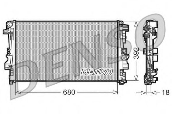 Радиатор охлаждения двигателя DENSO DRM17012