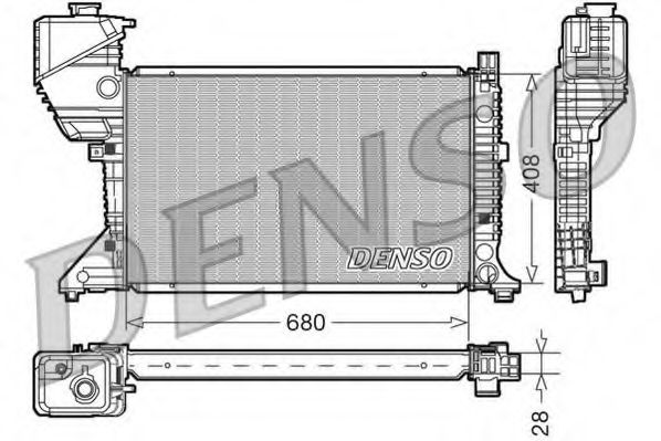 Радиатор охлаждения двигателя DENSO DRM17015