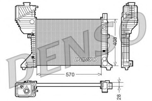 Радиатор охлаждения двигателя DENSO DRM17016