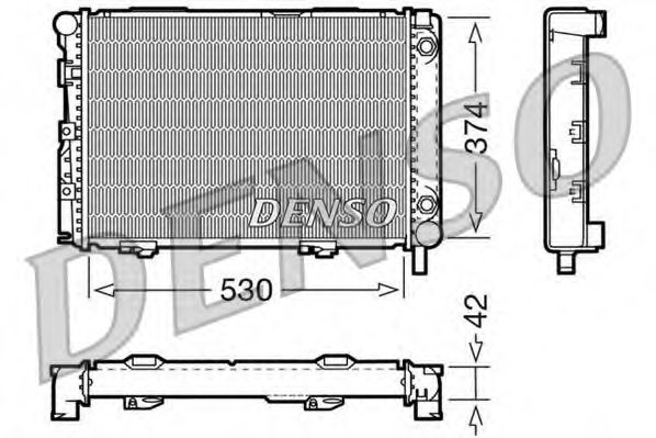 Радиатор охлаждения двигателя DENSO DRM17026