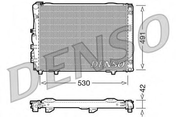 Радиатор охлаждения двигателя DENSO DRM17030