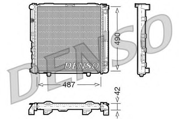 Радиатор охлаждения двигателя DENSO DRM17031