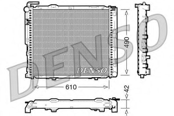 Радиатор охлаждения двигателя DENSO DRM17036