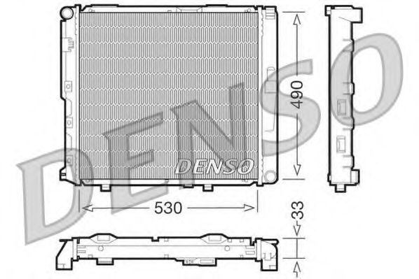 Радиатор охлаждения двигателя DENSO DRM17038
