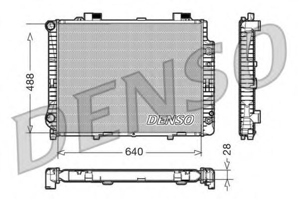 Радиатор охлаждения двигателя DENSO DRM17041