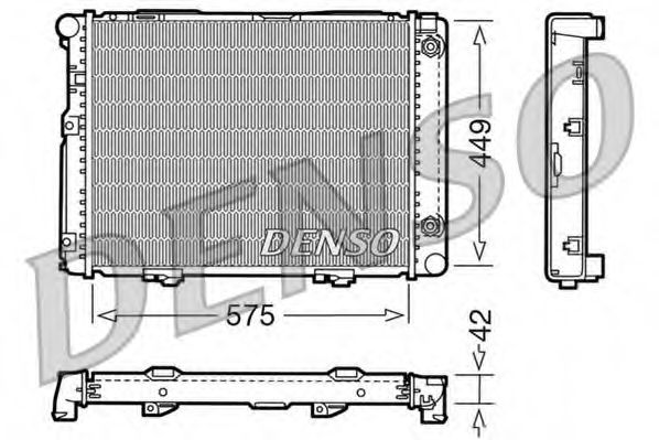 Радиатор охлаждения двигателя DENSO DRM17060