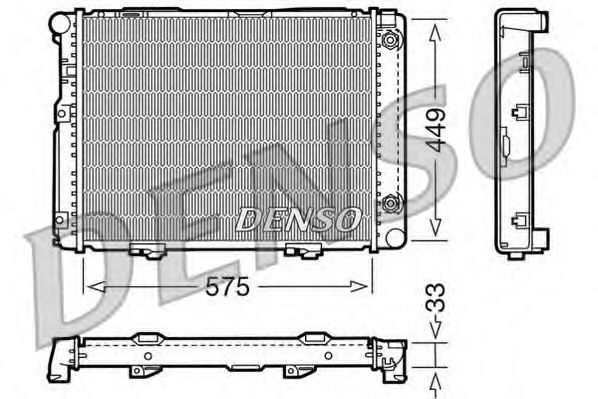 Радиатор охлаждения двигателя DENSO DRM17061