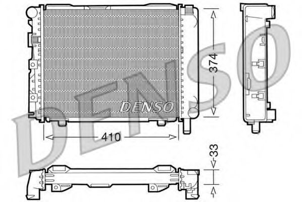 Радиатор охлаждения двигателя DENSO DRM17062