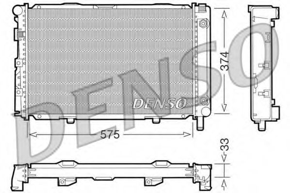 Радиатор охлаждения двигателя DENSO DRM17063