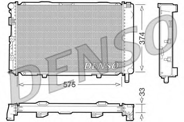Радиатор охлаждения двигателя DENSO DRM17064
