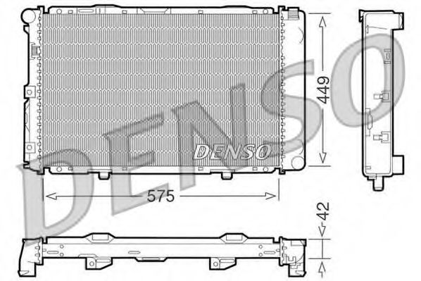 Радиатор охлаждения двигателя DENSO DRM17065