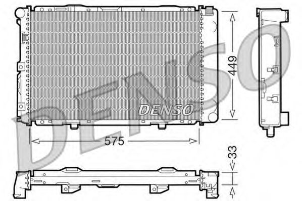 Радиатор охлаждения двигателя DENSO DRM17066