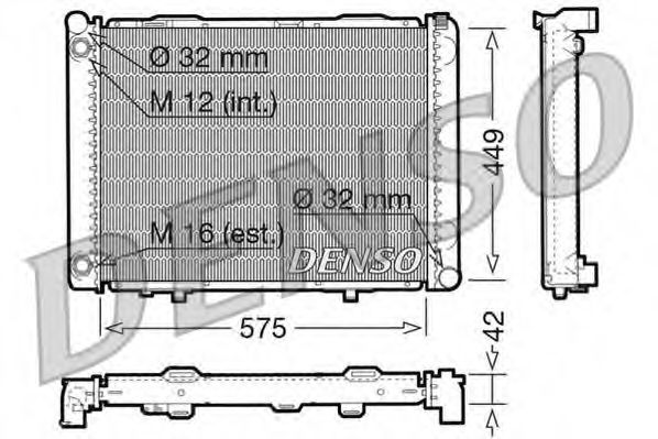 Радиатор охлаждения двигателя DENSO DRM17069