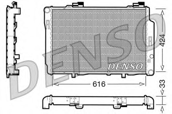 Радиатор охлаждения двигателя DENSO DRM17070