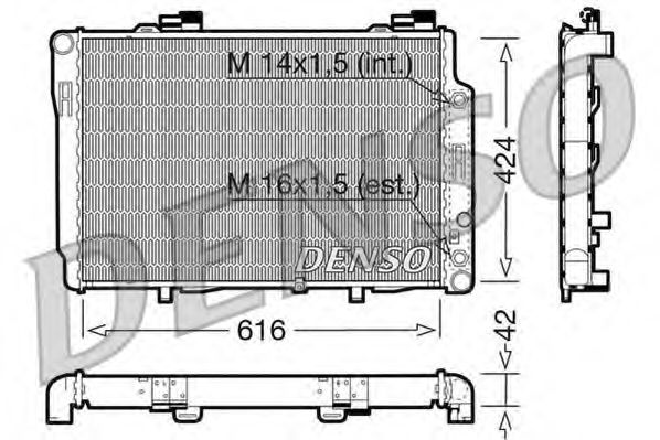 Радиатор охлаждения двигателя DENSO DRM17073