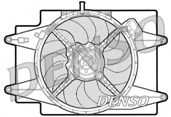 Вентилятор охлаждения двигателя DENSO DER01001