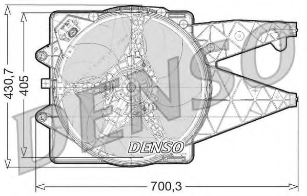 Вентилятор охлаждения двигателя DENSO DER01020