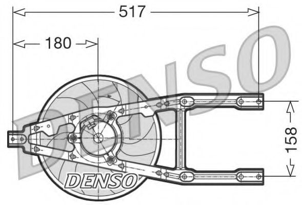 Вентилятор охлаждения двигателя DENSO DER09012