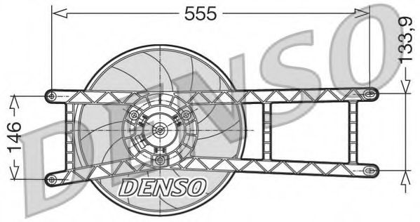 Вентилятор охлаждения двигателя DENSO DER09017