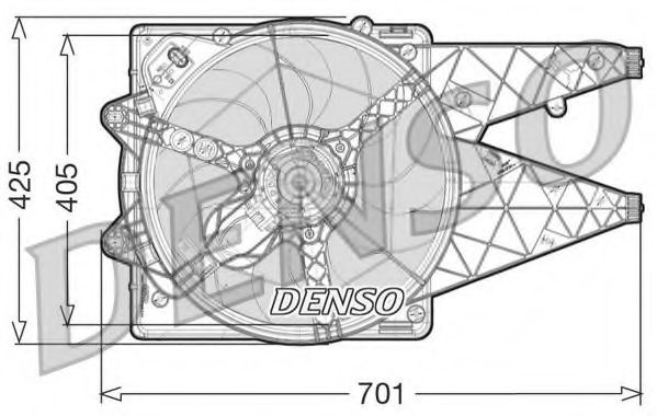 Вентилятор охлаждения двигателя DENSO DER09101