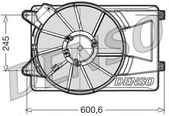 Вентилятор охлаждения двигателя DENSO DER09305