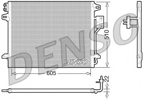 Радиатор кондиционера DENSO DCN06006